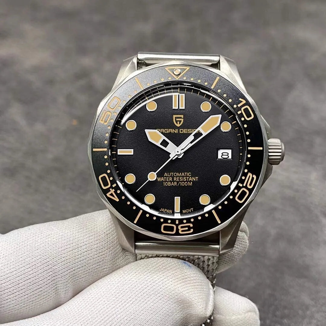 Pagani Design 42mm Automatic Diver Watch – Sapphire Crystal, Ceramic Bezel, NH35A Movement-Pagani Design-Viva Timepiece