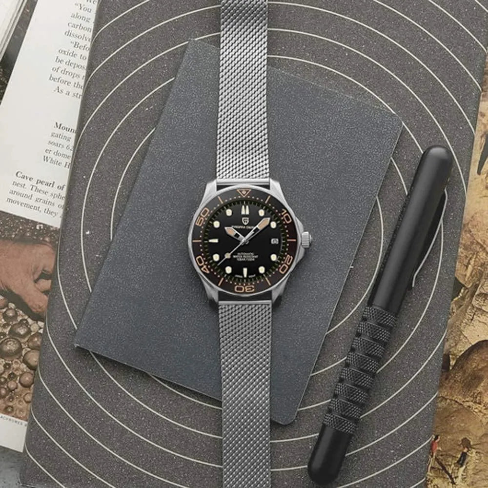 Pagani Design 42mm Automatic Diver Watch – Sapphire Crystal, Ceramic Bezel, NH35A Movement-Pagani Design-Viva Timepiece