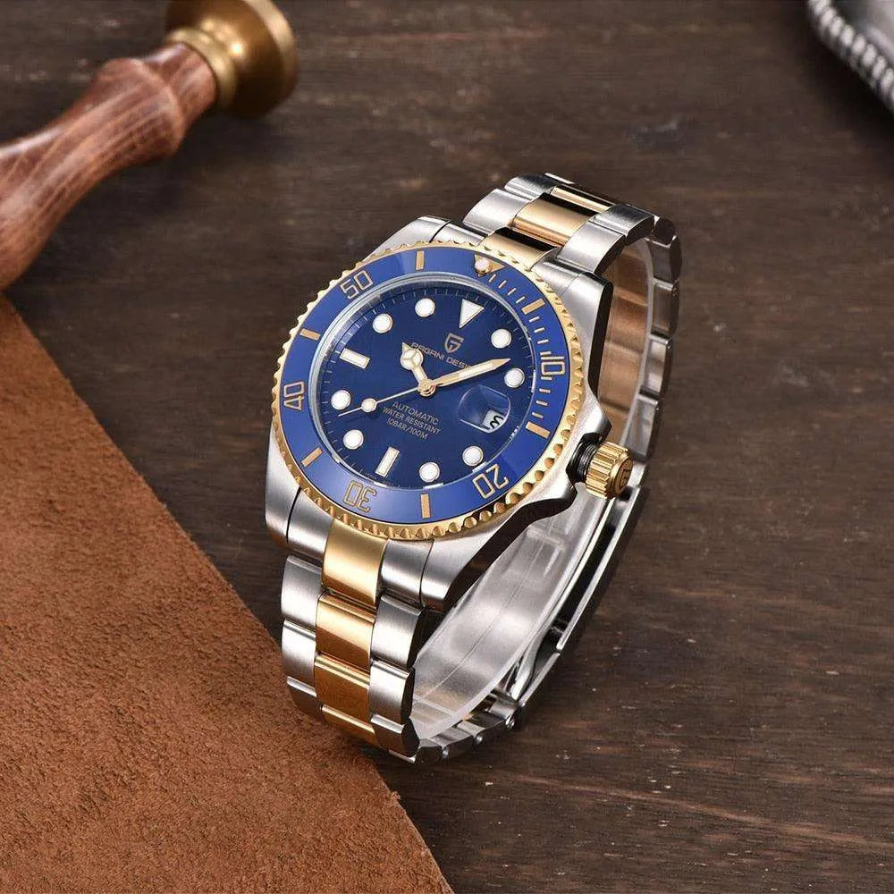 Pagani Design 43mm Automatic Diver – NH35A, Sapphire, Ceramic Bezel-Pagani Design-Viva Timepiece