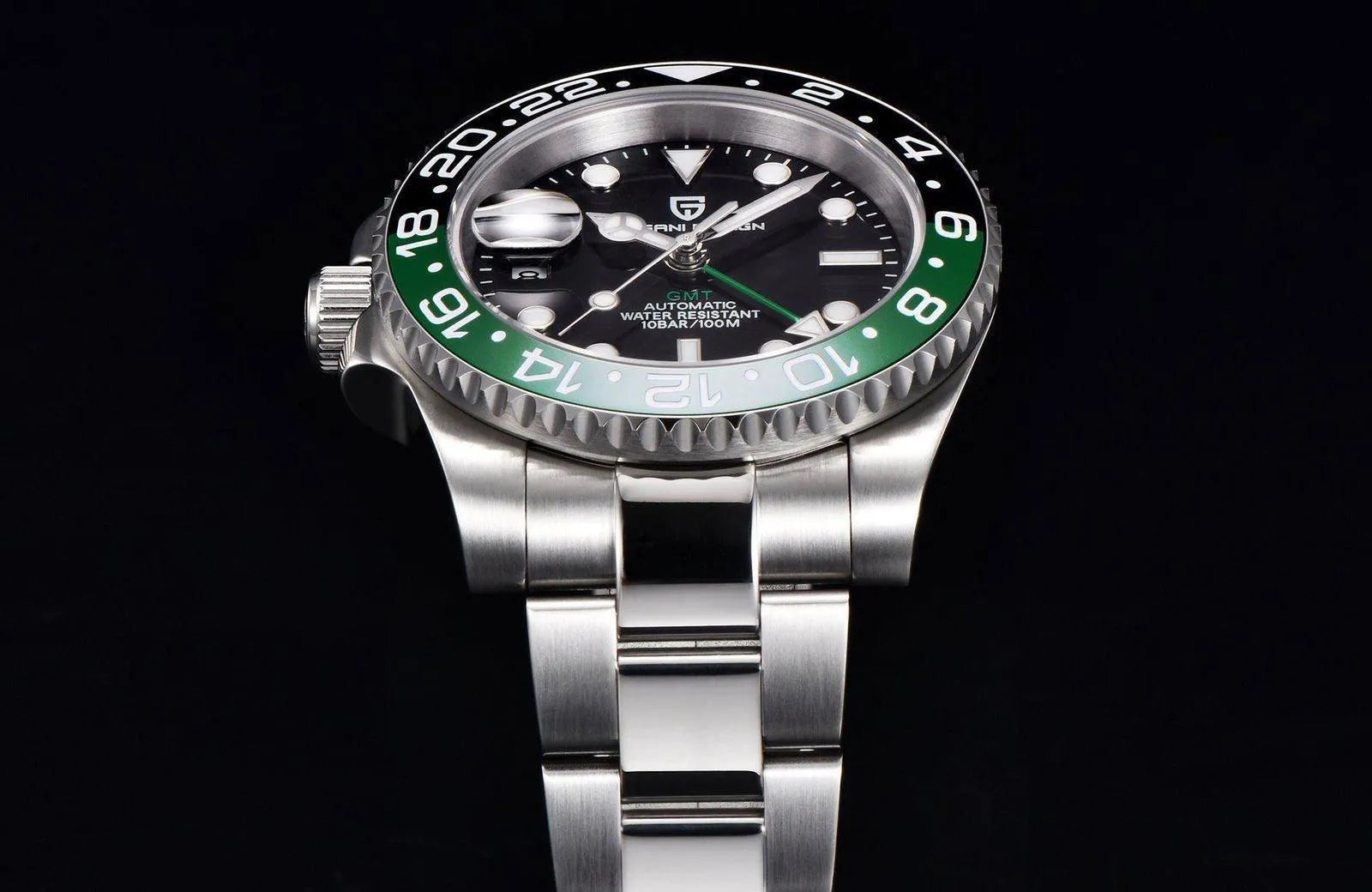 Pagani Design Automatic GMT Watch – Left-Hand Crown, 40mm, Sapphire, Ceramic Bezel-Pagani Design-Viva Timepiece