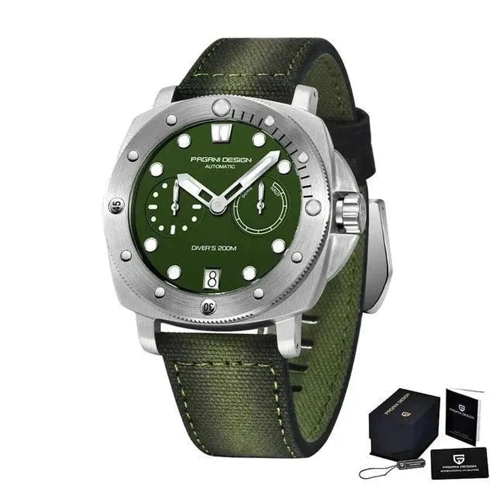 Pagani Design PD-1767 Automatic 41mm Diver Watch – Sapphire Crystal, 200M-Pagani Design-Viva Timepiece