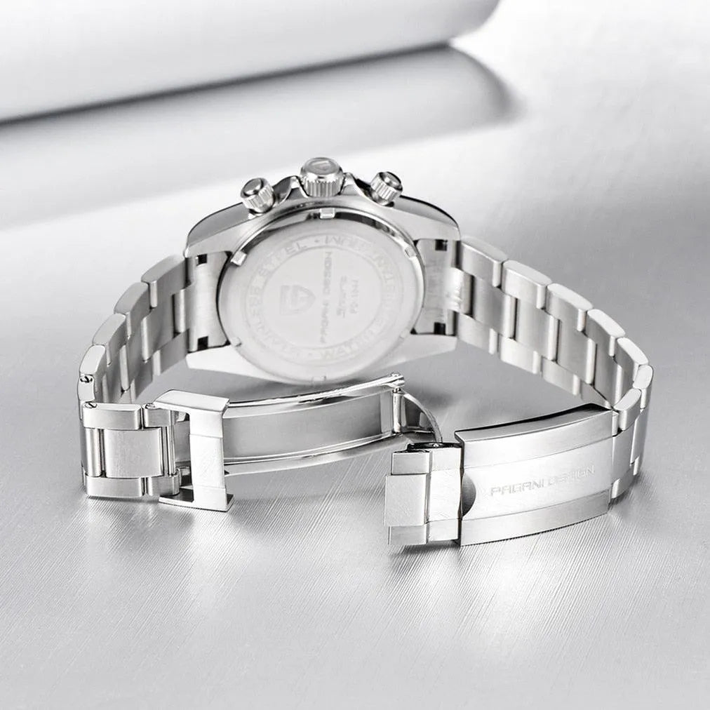 Pagani Design Rainbow Bezel 40mm Chronograph – Sapphire, VK63-Pagani Design-Viva Timepiece