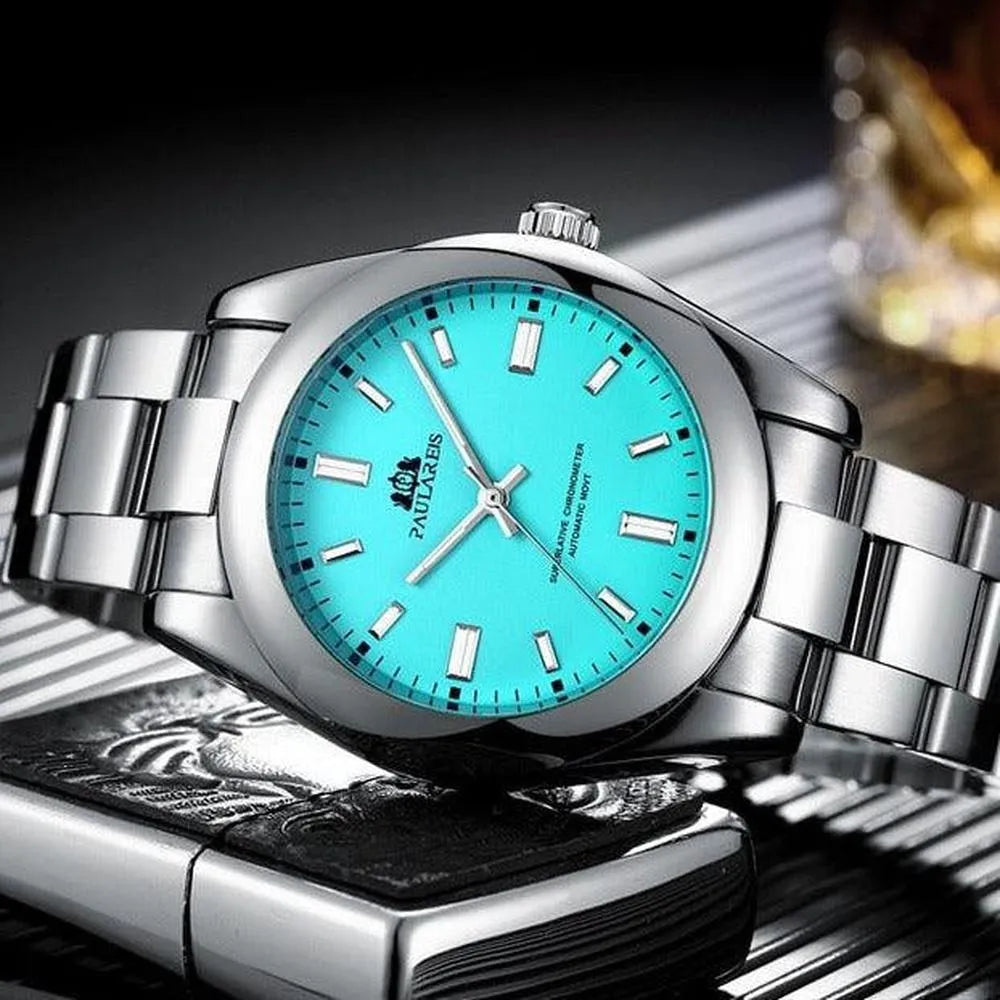 Paulareis 41mm Automatic Stainless Steel Watch – Sapphire Crystal, Classic Dress Design-Paulareis-Viva Timepiece