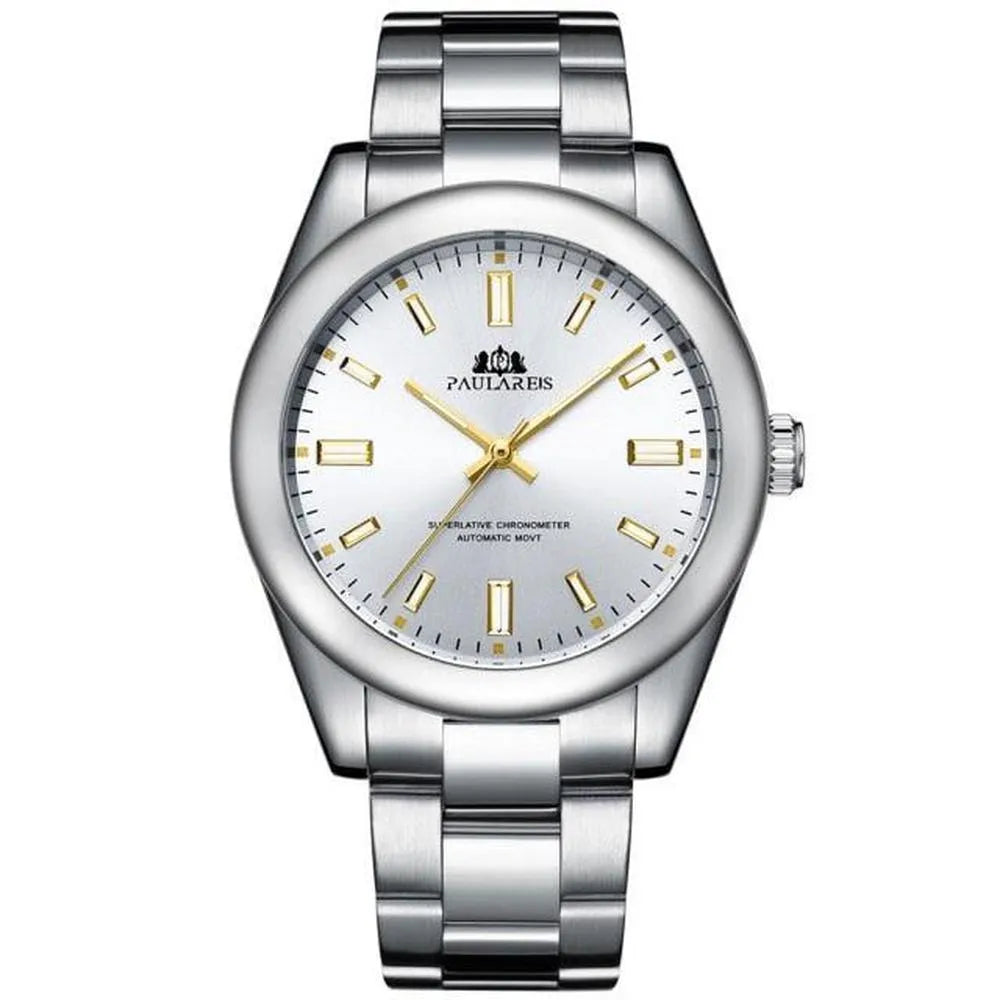 Paulareis 41mm Automatic Stainless Steel Watch – Sapphire Crystal, Classic Dress Design-Paulareis-Viva Timepiece