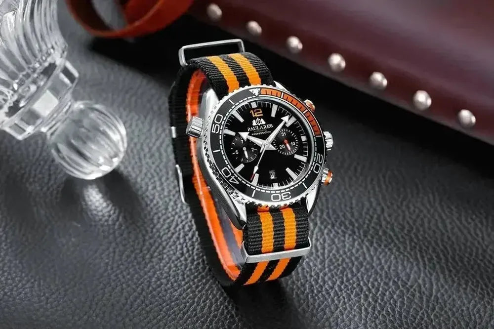 Paulareis 43mm Automatic Diver Watch – Dual-Tone Bezel, Full Calendar-Paulareis-Viva Timepiece