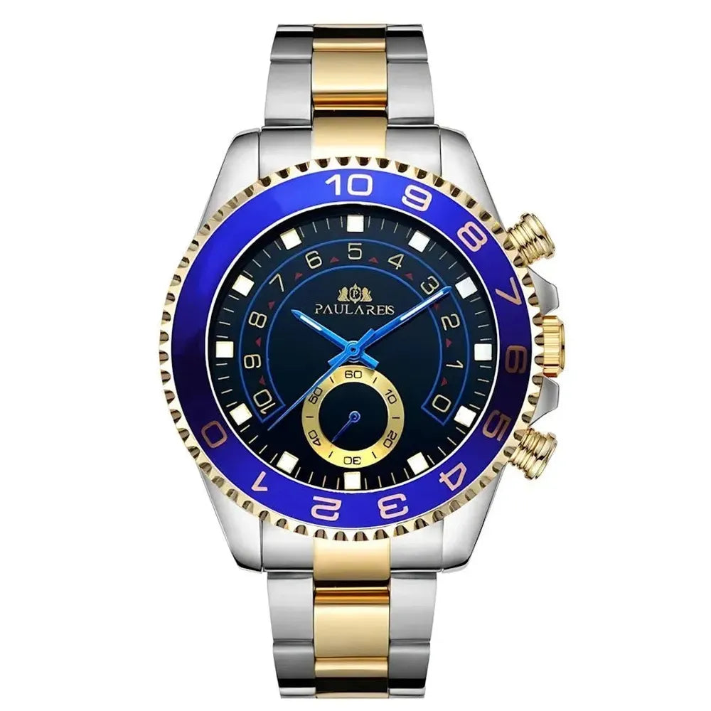 Paulareis 44mm Automatic Sport Watch – Hardlex Crystal, Steel Bracelet-Paulareis-Viva Timepiece