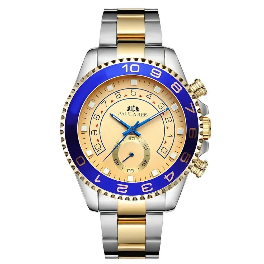Paulareis 44mm Automatic Sport Watch – Hardlex Crystal, Steel Bracelet-Paulareis-Viva Timepiece