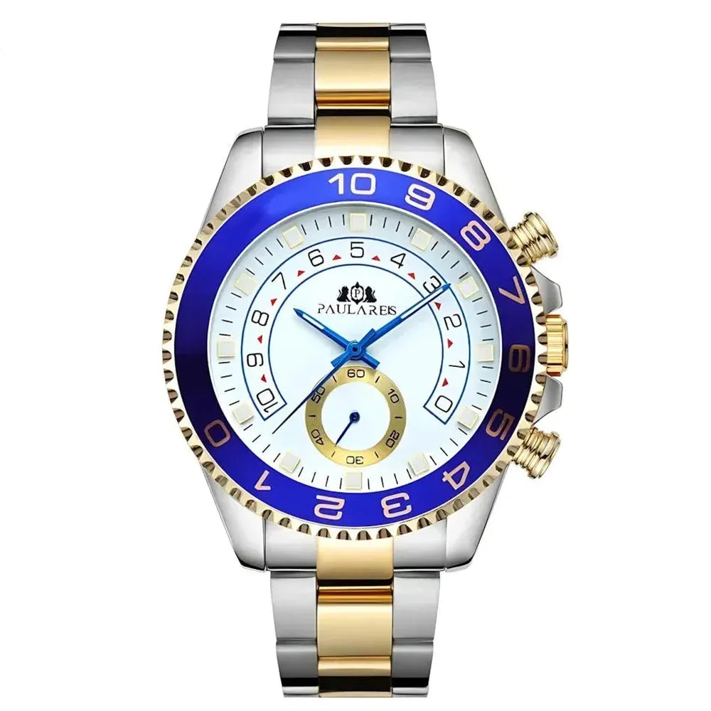 Paulareis 44mm Automatic Sport Watch – Hardlex Crystal, Steel Bracelet-Paulareis-Viva Timepiece