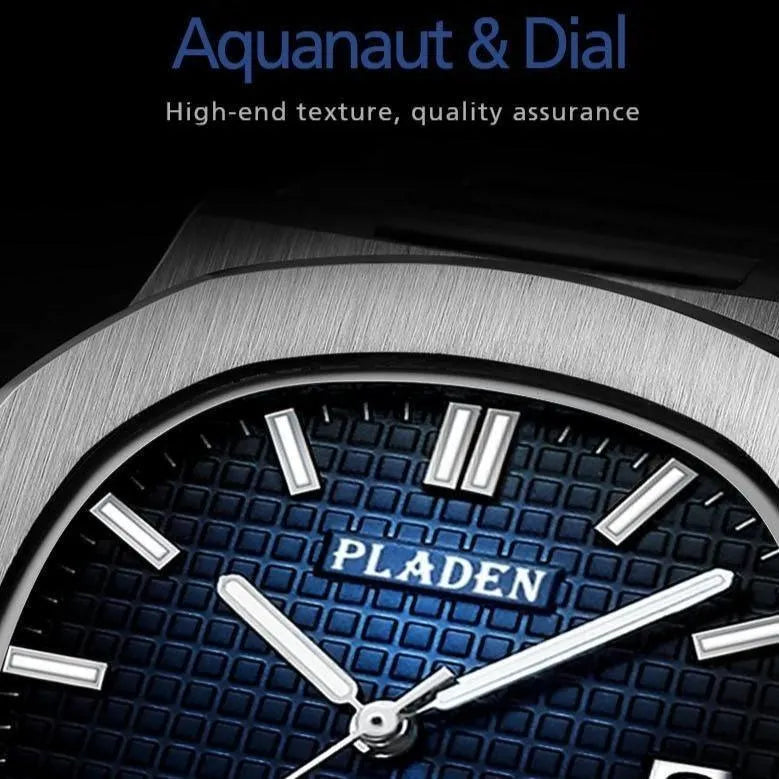 Pladen 44mm Quartz Classic Integrated Bracelet Watch – Stainless Steel, Hardlex Crystal-Pladen-Viva Timepiece