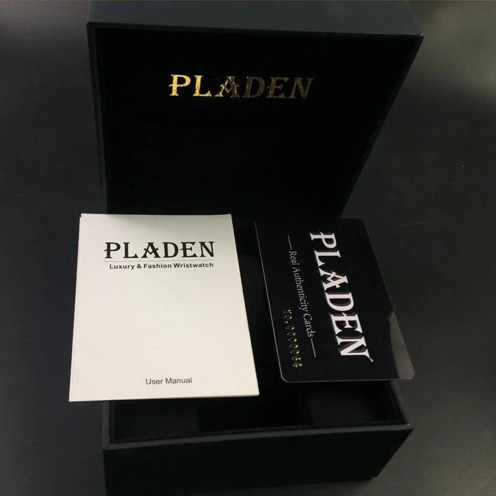 Pladen 44mm Quartz Classic Integrated Bracelet Watch – Stainless Steel, Hardlex Crystal-Pladen-Viva Timepiece