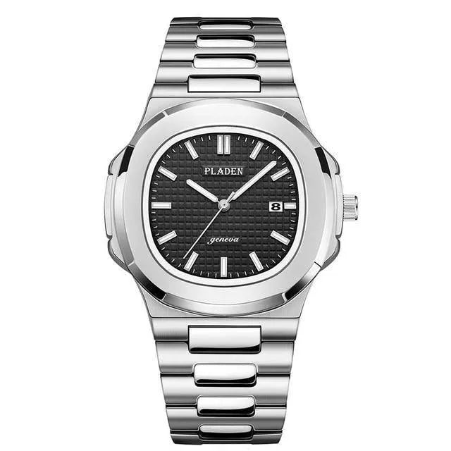 Pladen 44mm Quartz Classic Integrated Bracelet Watch – Stainless Steel, Hardlex Crystal-Pladen-Viva Timepiece