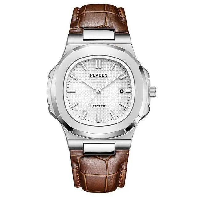 Pladen 44mm Quartz Classic Integrated Bracelet Watch – Stainless Steel, Hardlex Crystal-Pladen-Viva Timepiece