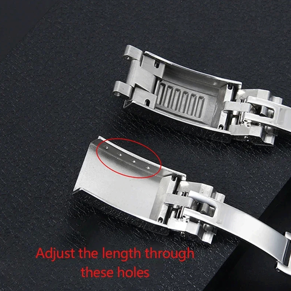 Stainless Steel 9x9 / 9×16mm Glidelock-Style Adjustable Watch Clasp