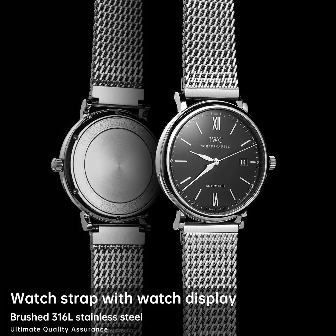 Premium 316L Stainless Steel Milanese Mesh Watch Strap – Fold-Over Clasp (19mm–24mm)-VivaStraps-Viva Timepiece