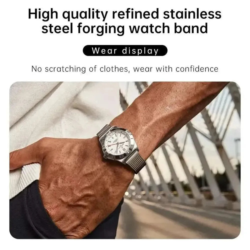 Premium 316L Stainless Steel Milanese Mesh Watch Strap – Fold-Over Clasp (19mm–24mm)-VivaStraps-Viva Timepiece