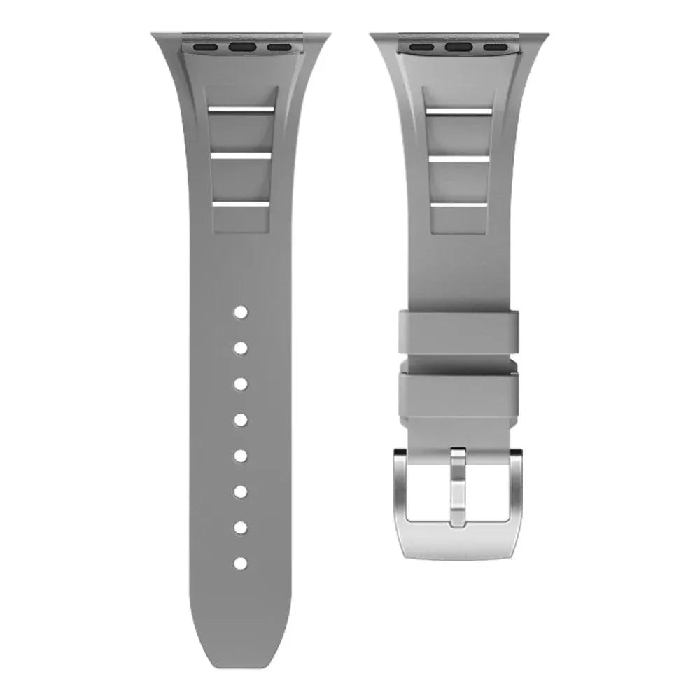 Soft Silicone Sport Strap with Pin or Butterfly Buckle Compatible with Apple Watch 42–49mm