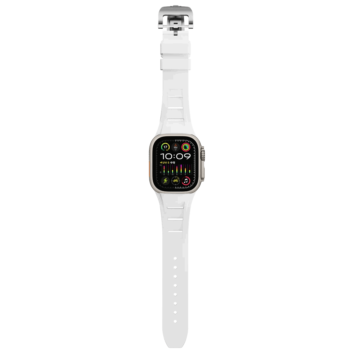 Soft Silicone Sport Strap with Pin or Butterfly Buckle Compatible with Apple Watch 42–49mm