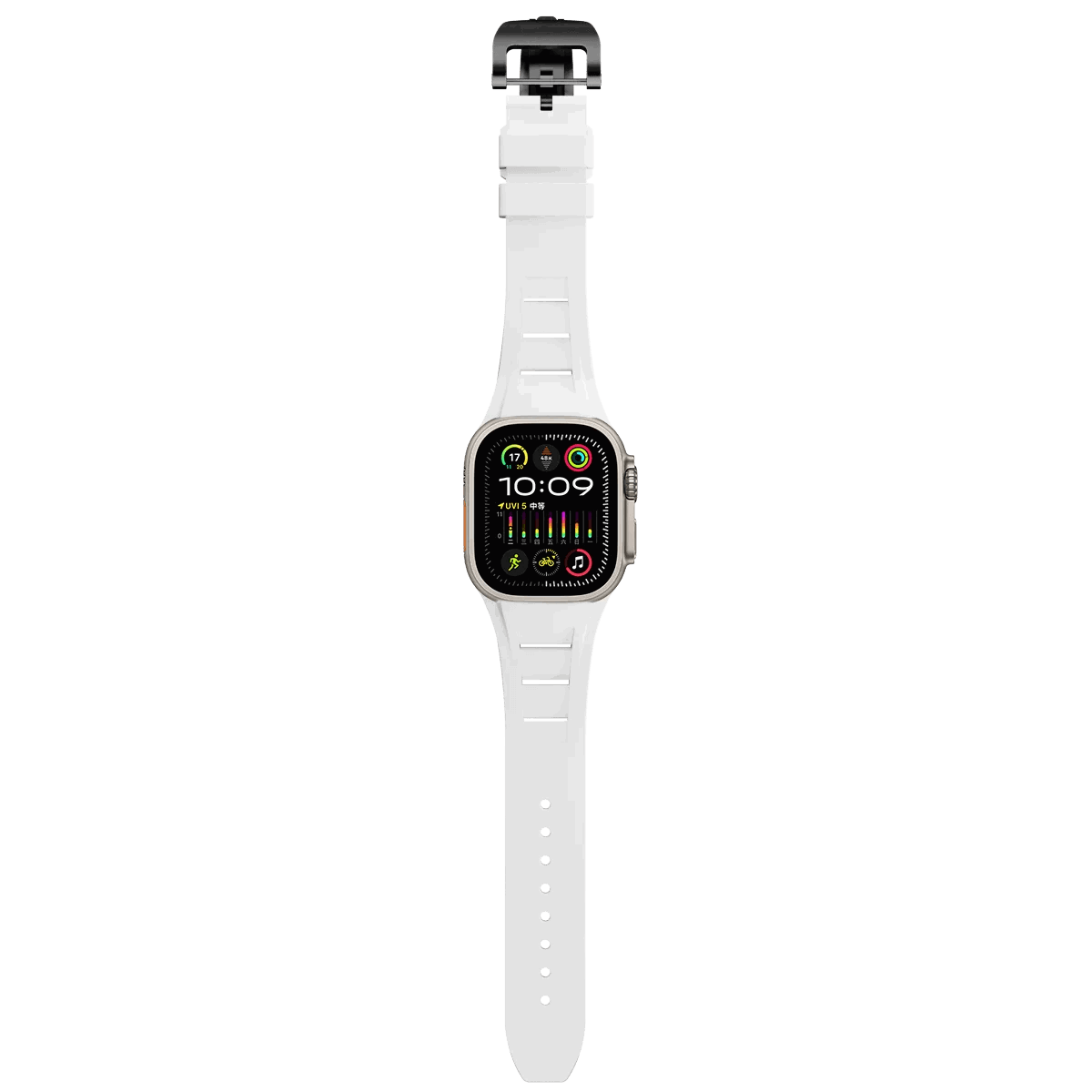 Soft Silicone Sport Strap with Pin or Butterfly Buckle Compatible with Apple Watch 42–49mm