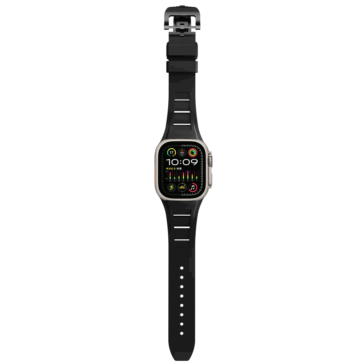 Soft Silicone Sport Strap with Pin or Butterfly Buckle Compatible with Apple Watch 42–49mm