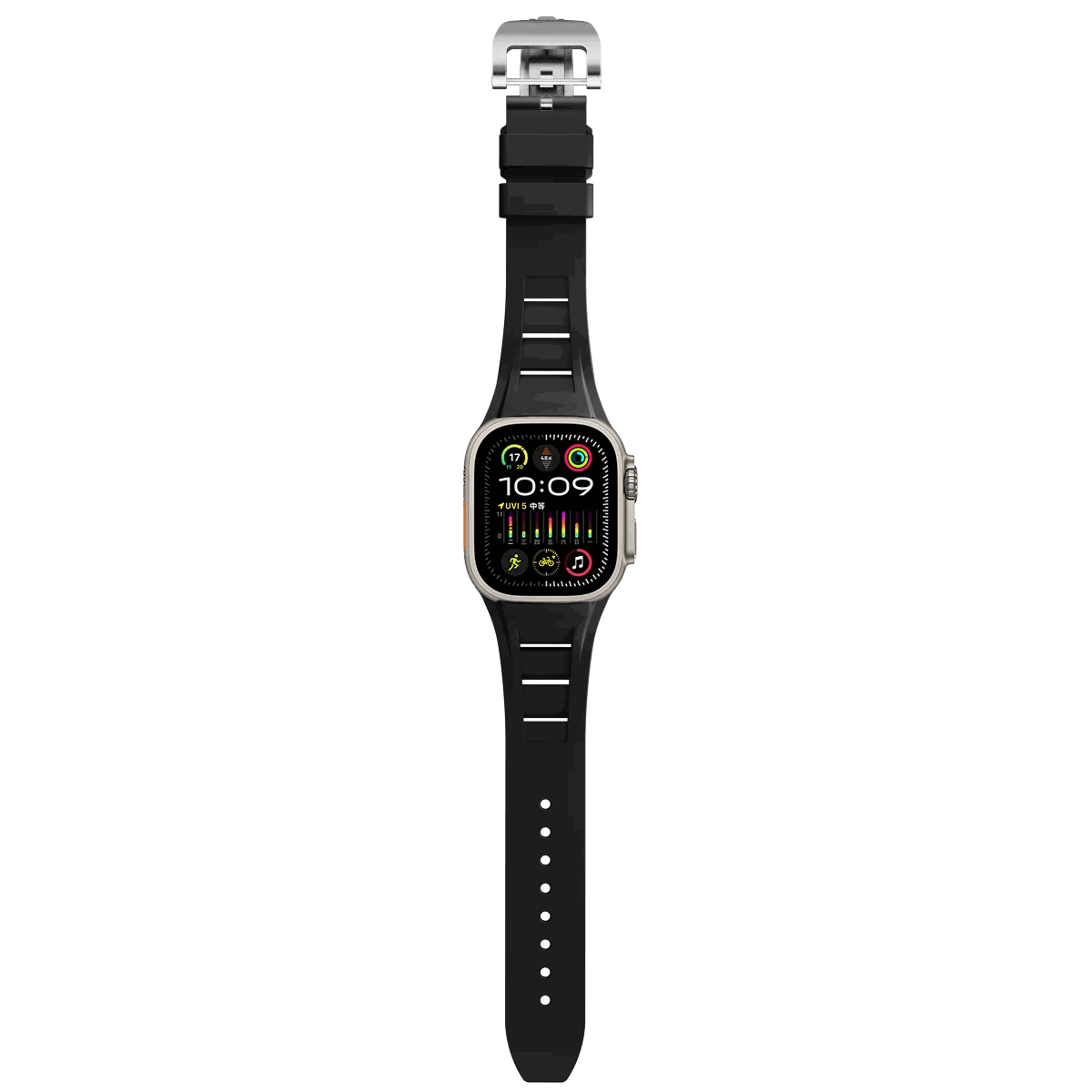 Soft Silicone Sport Strap with Pin or Butterfly Buckle Compatible with Apple Watch 42–49mm