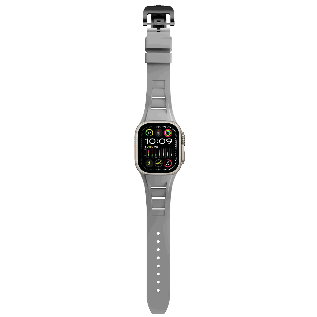Soft Silicone Sport Strap with Pin or Butterfly Buckle Compatible with Apple Watch 42–49mm