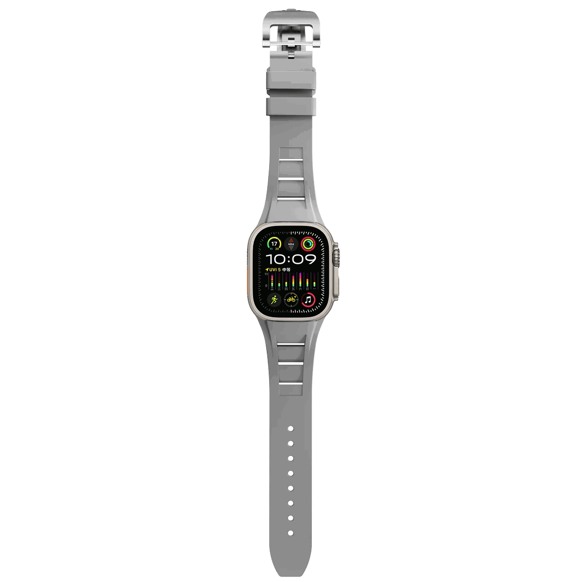 Soft Silicone Sport Strap with Pin or Butterfly Buckle Compatible with Apple Watch 42–49mm