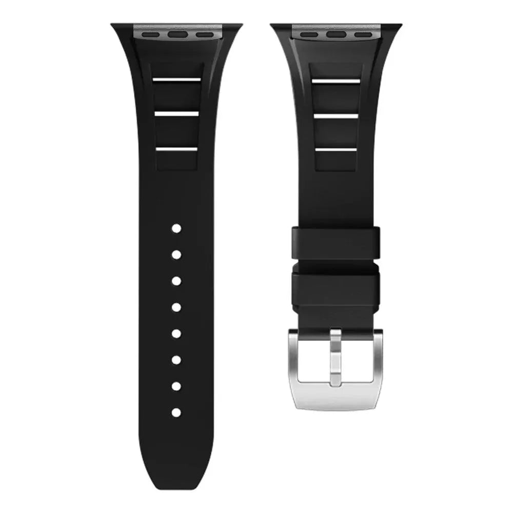 Soft Silicone Sport Strap with Pin or Butterfly Buckle Compatible with Apple Watch 42–49mm