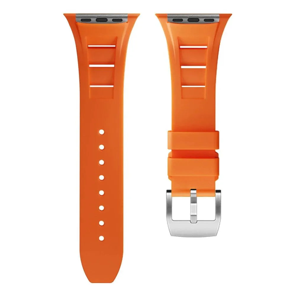Soft Silicone Sport Strap with Pin or Butterfly Buckle Compatible with Apple Watch 42–49mm