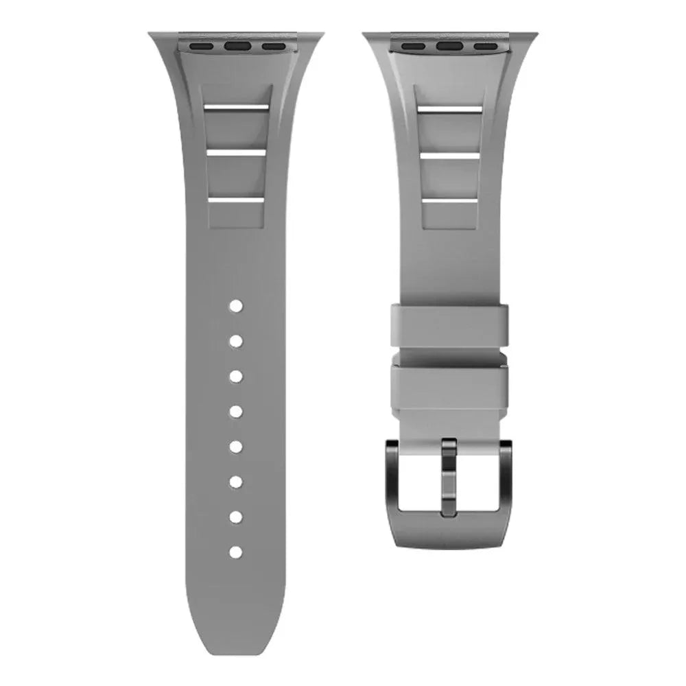 Soft Silicone Sport Strap with Pin or Butterfly Buckle Compatible with Apple Watch 42–49mm