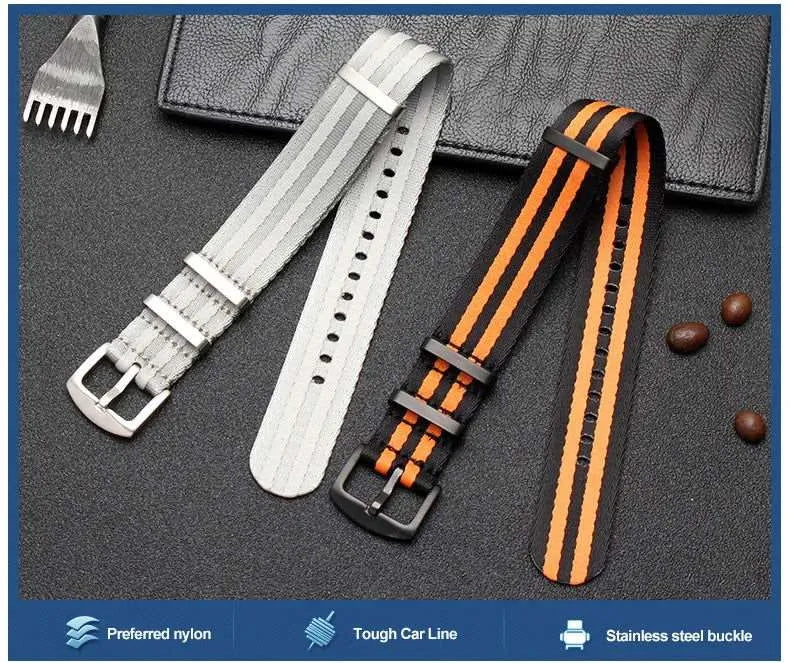 Premium Soft Nylon Universal Watch Strap – 20mm / 22mm, Stainless Steel Buckle-VivaStraps-Viva Timepiece