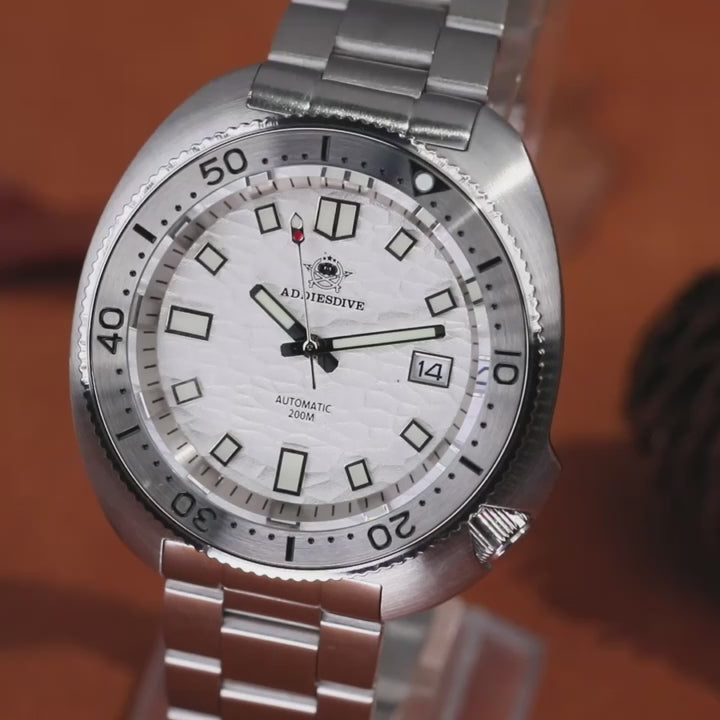 ADDIESDIVE Turtle-Style Automatic Diver Watch – NH35A, Sapphire