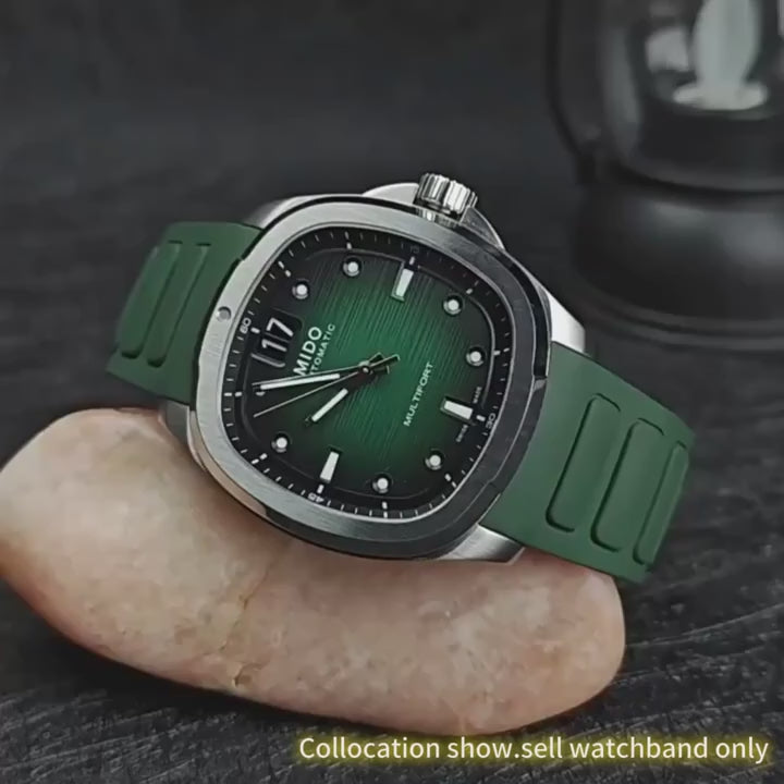Curved Rubber Watch Strap 22mm – Compatible with Multifort TV