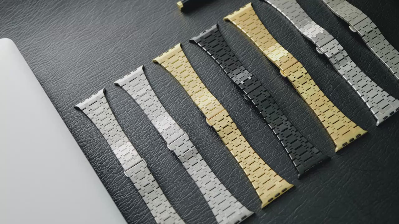AP Style Stainless Steel Bracelet Band for Apple Watch (38mm–49mm, incl. Series 10)