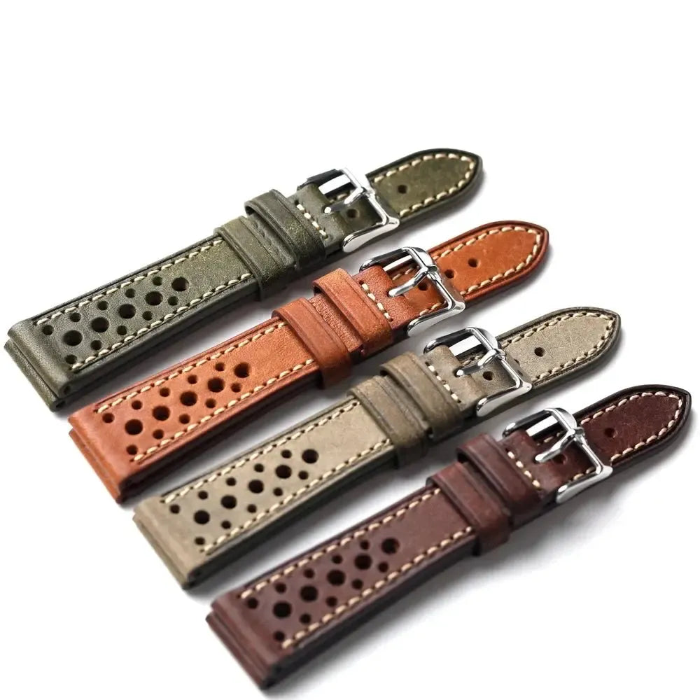 Pueblo Italian Leather Watch Strap – Ventilated Ultra-Thin 18mm to 22mm-VivaStraps-Viva Timepiece