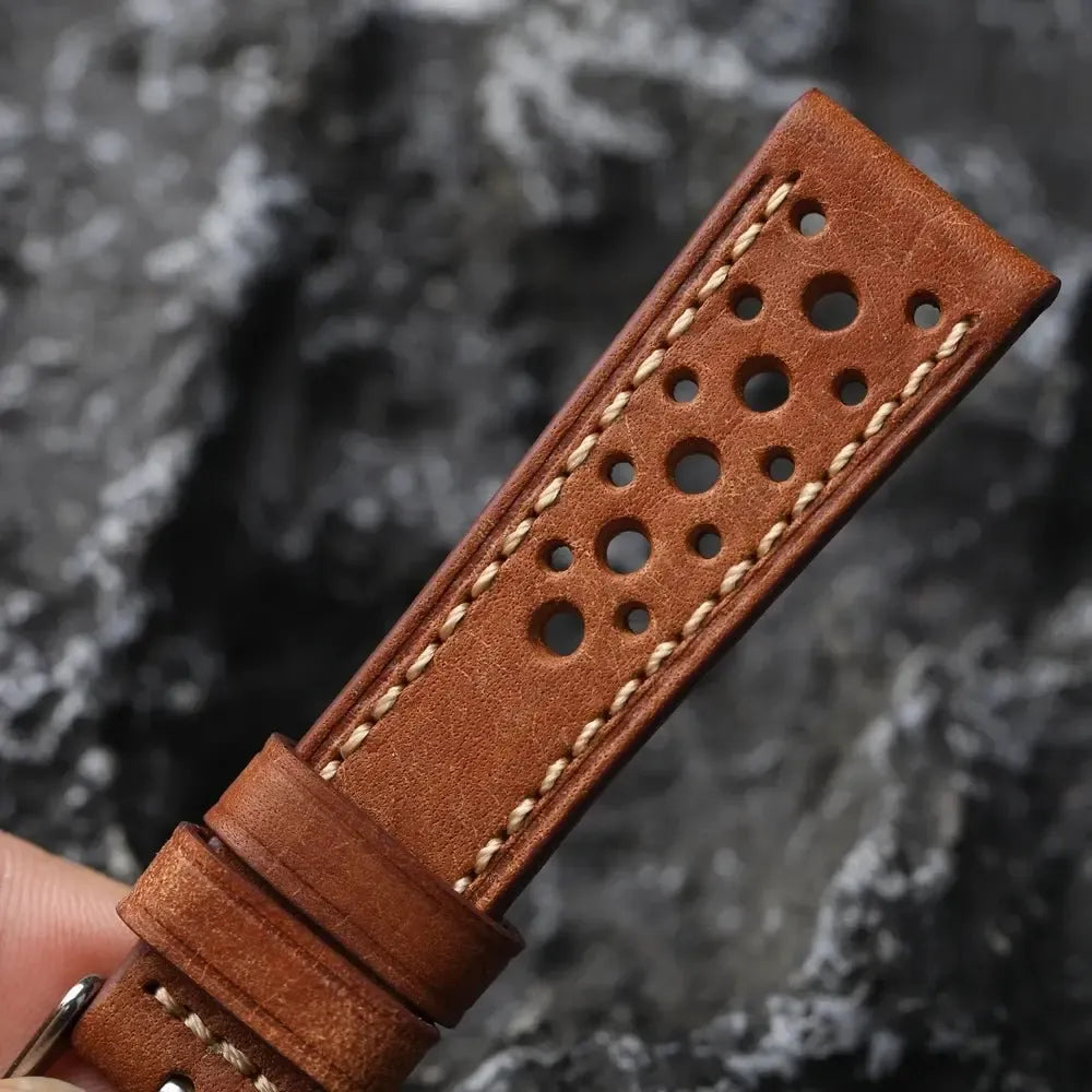 Pueblo Italian Leather Watch Strap – Ventilated Ultra-Thin 18mm to 22mm-VivaStraps-Viva Timepiece