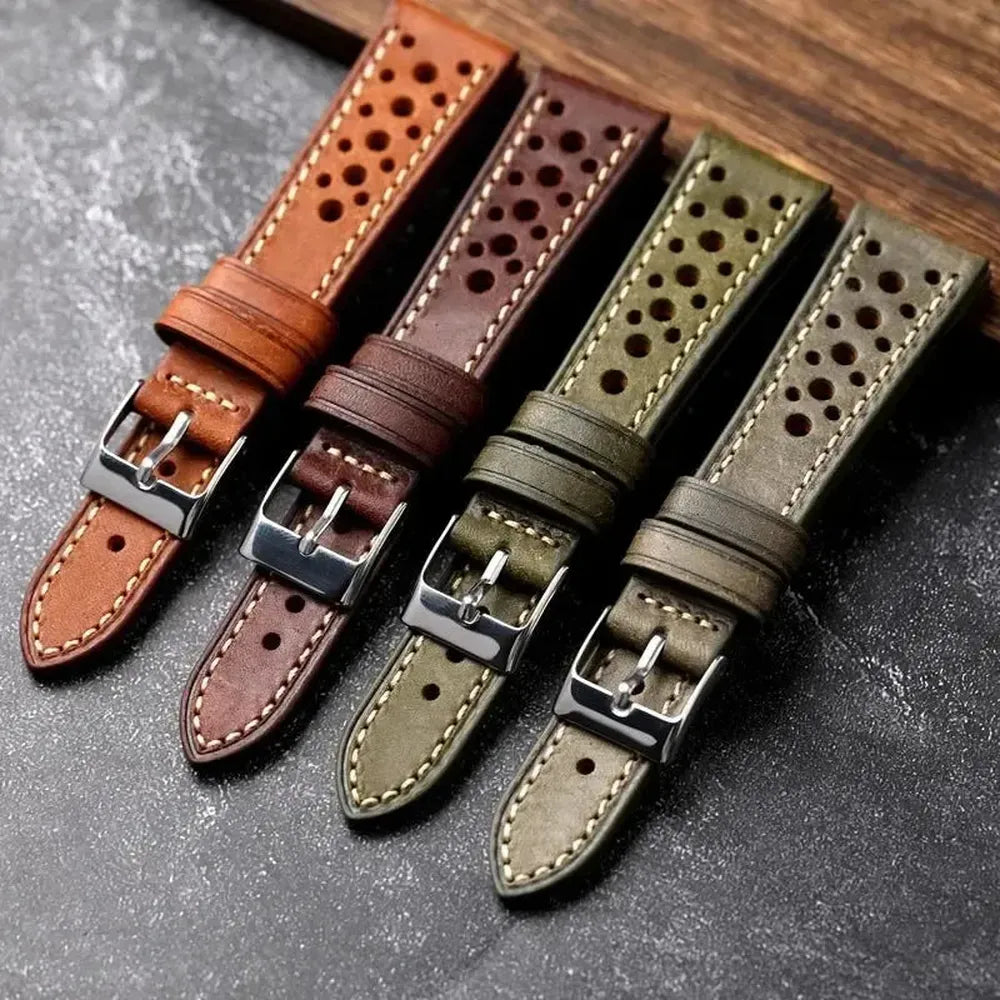 Pueblo Italian Leather Watch Strap – Ventilated Ultra-Thin 18mm to 22mm-VivaStraps-Viva Timepiece