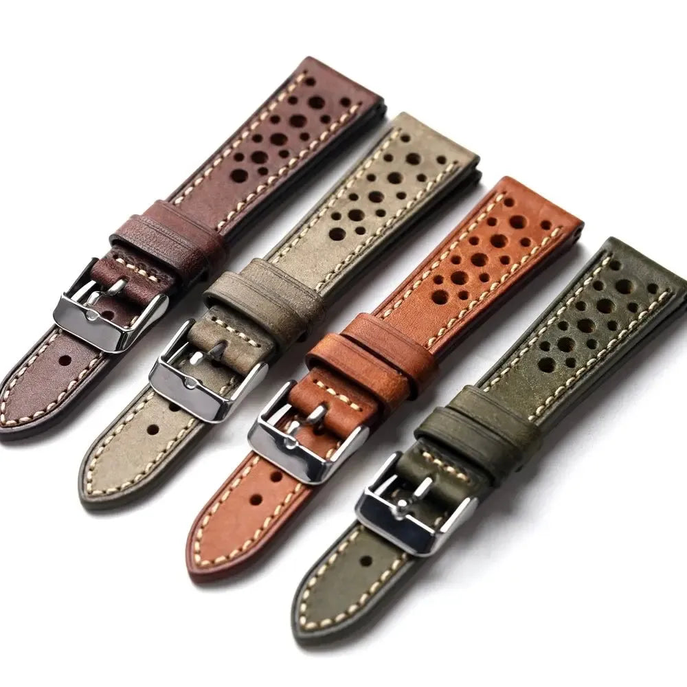 Pueblo Italian Leather Watch Strap – Ventilated Ultra-Thin 18mm to 22mm-VivaStraps-Viva Timepiece