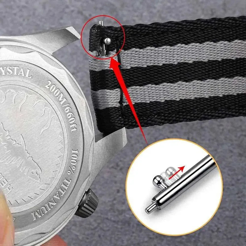 Quick Release Smooth Nylon Watch Strap – 20mm / 22mm-VivaStraps-Viva Timepiece