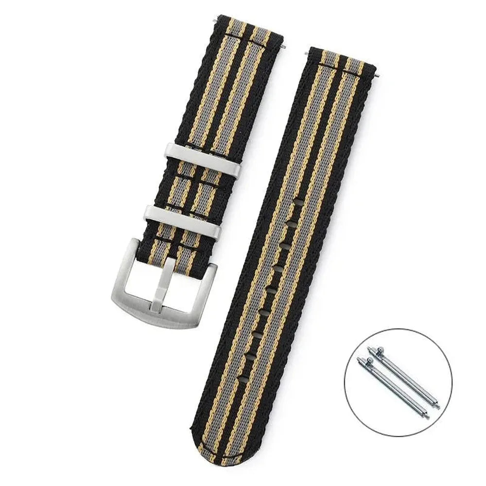 Quick Release Smooth Nylon Watch Strap – 20mm / 22mm-VivaStraps-Viva Timepiece
