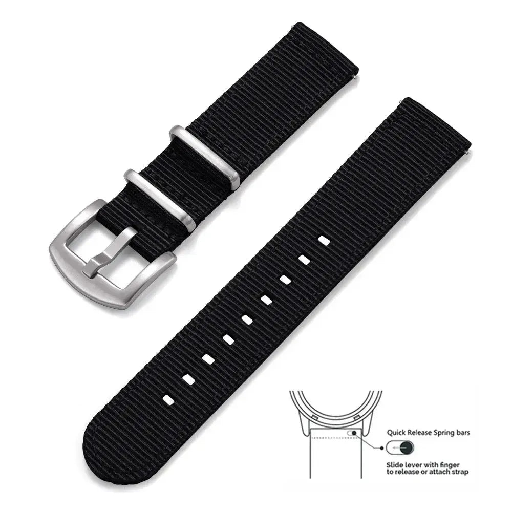Quick Release Two-Piece Nylon Replacement Watch Strap (18mm–22mm)-VivaStraps-Viva Timepiece