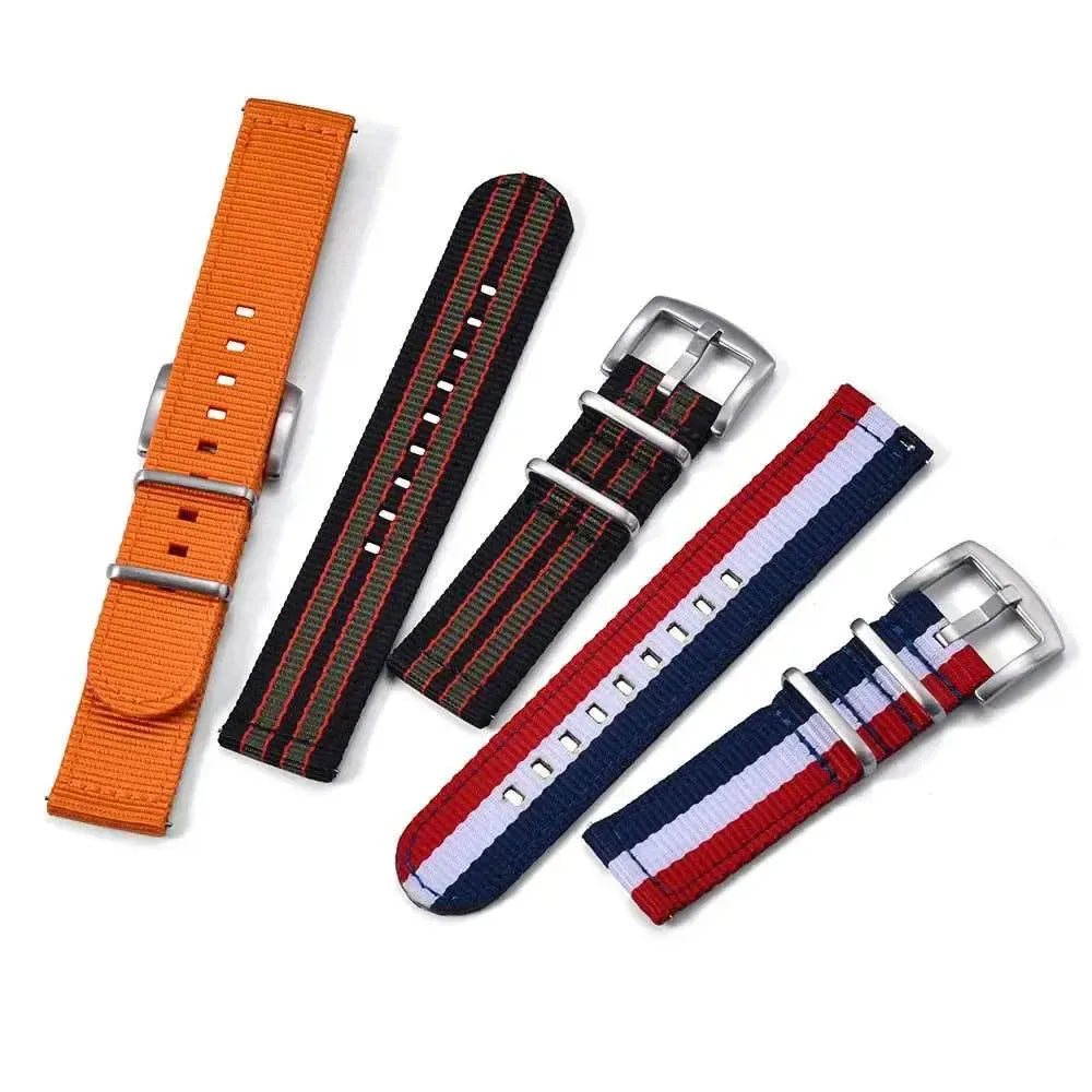 Quick Release Two-Piece Nylon Replacement Watch Strap (18mm–22mm)-VivaStraps-Viva Timepiece