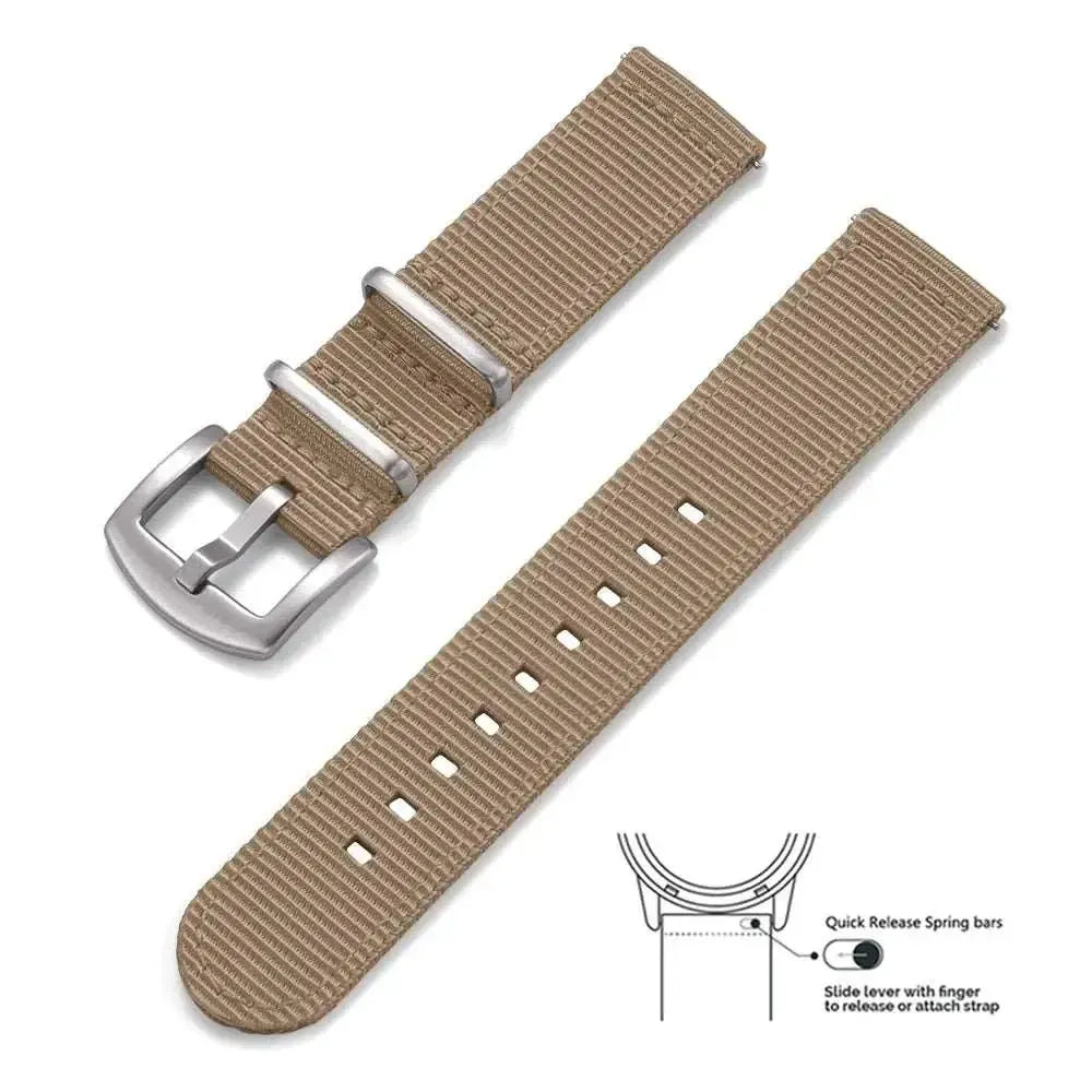 Quick Release Two-Piece Nylon Replacement Watch Strap (18mm–22mm)-VivaStraps-Viva Timepiece