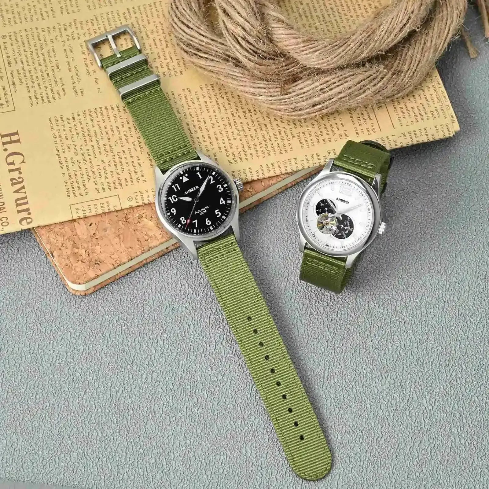 Two-Piece Nylon Quick Release Replacement Watch Strap-VivaStraps-Viva Timepiece