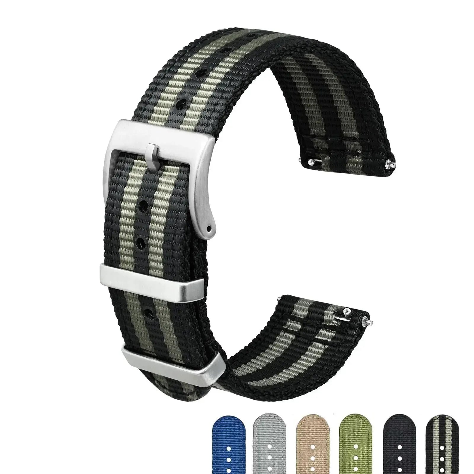 Two-Piece Nylon Quick Release Replacement Watch Strap-VivaStraps-Viva Timepiece