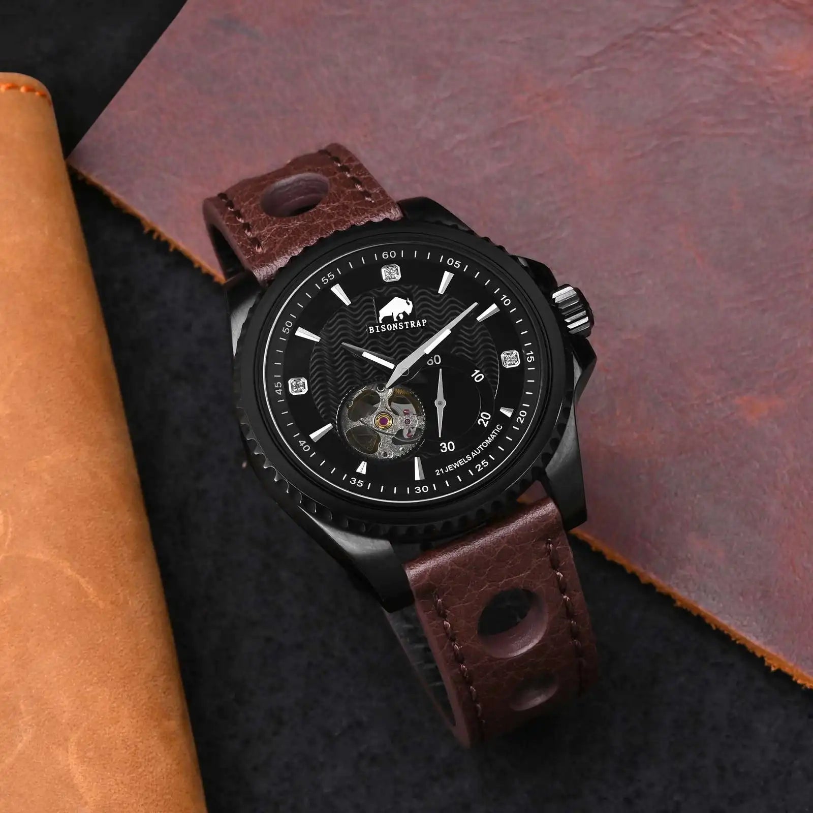 Rally Leather Watch Strap – Vintage Racing Style-Straptique-Viva Timepiece