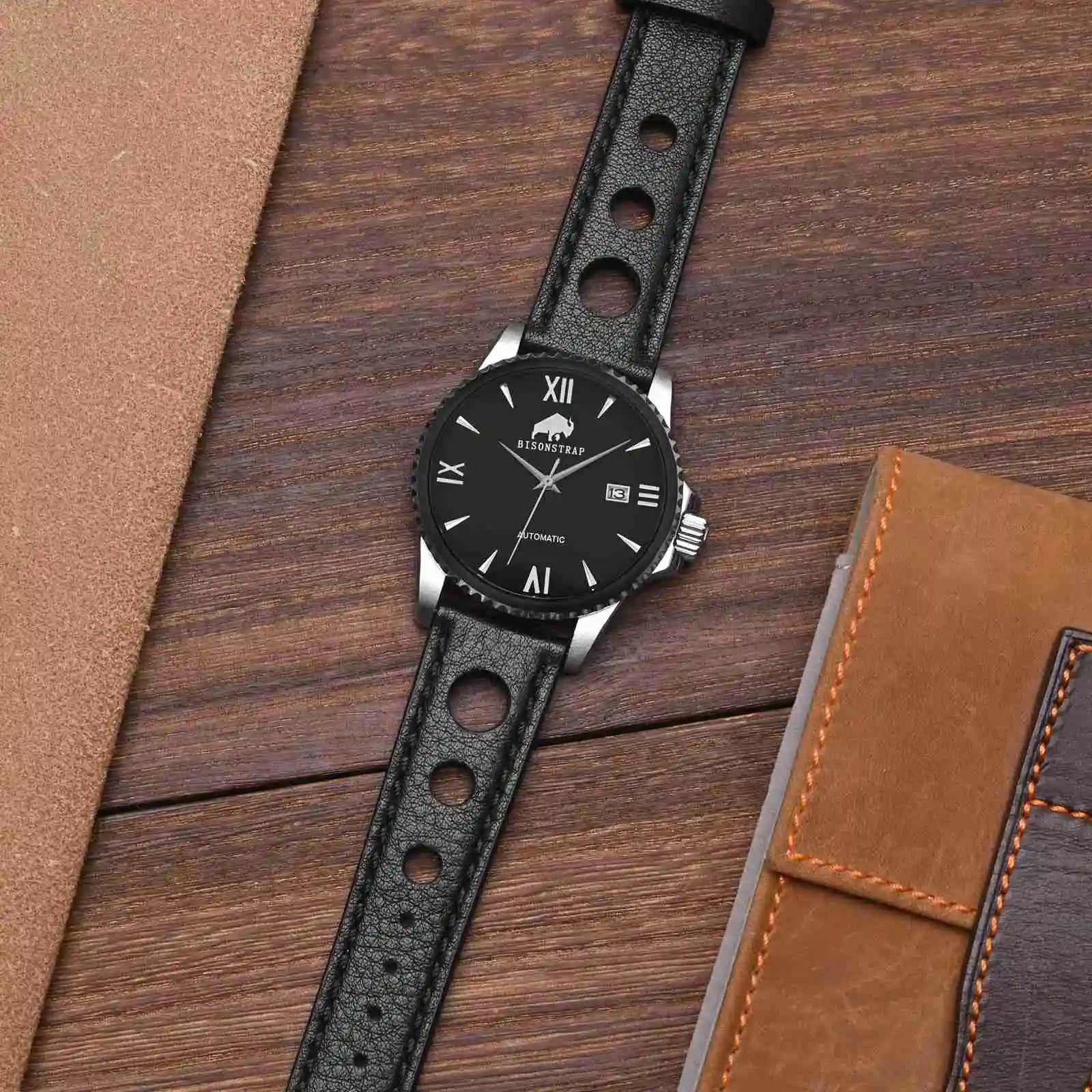 Rally Leather Watch Strap – Vintage Racing Style-Straptique-Viva Timepiece