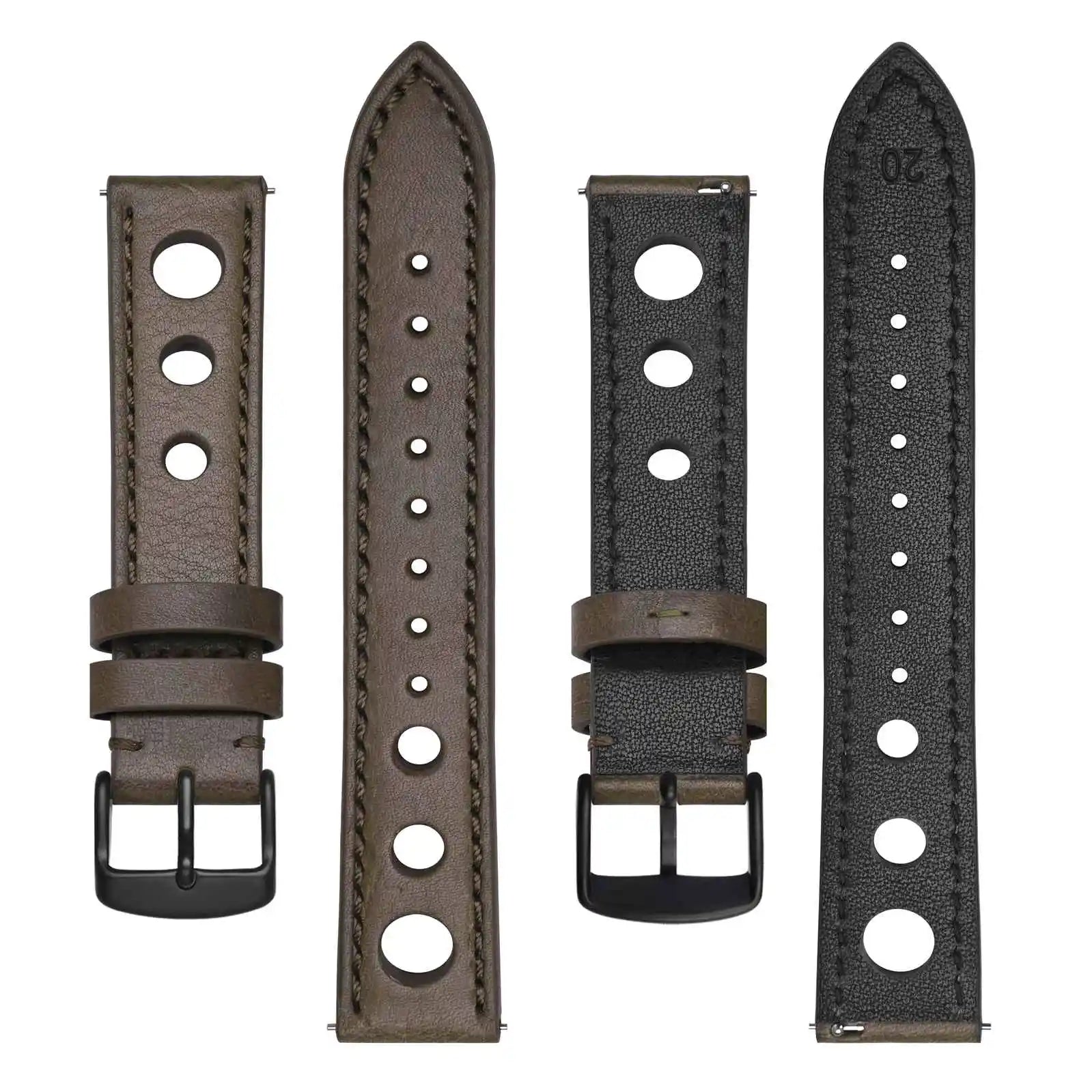 Rally Leather Watch Strap – Vintage Racing Style-Straptique-Viva Timepiece