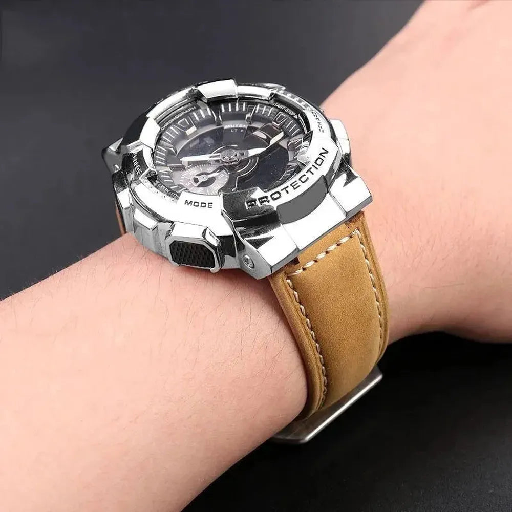 Retrofit Frosted Leather Watch Strap – Compatible with 110/2100/5600 Series-VivaStraps-Viva Timepiece