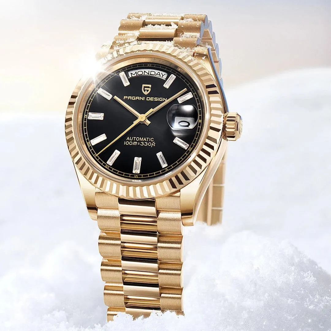 Pagani Design PD-1752 Day-Date-Style Automatic Homage Watch – 36mm, Sapphire Crystal-Pagani Design-Viva Timepiece