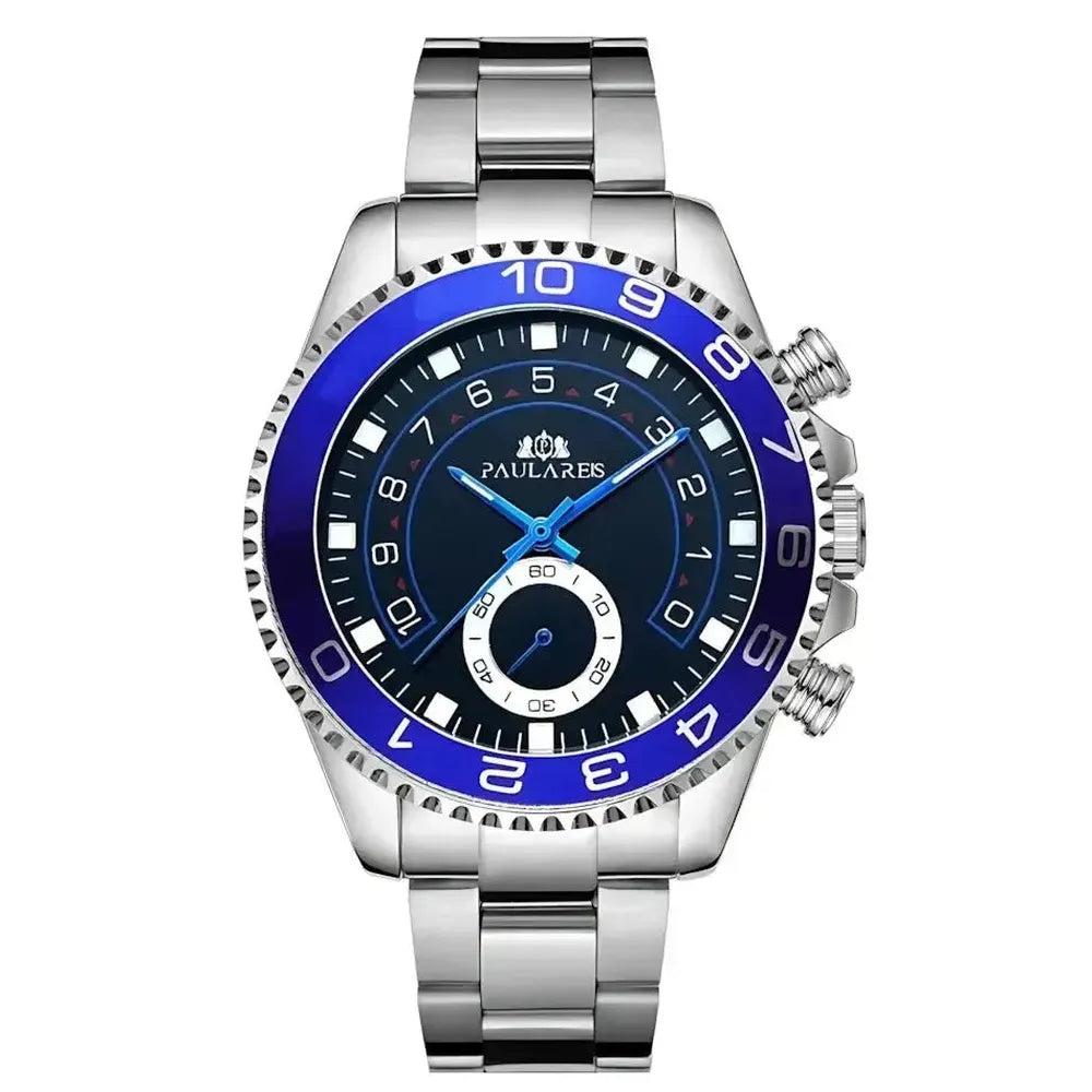 Paulareis 44mm Automatic Sport Watch – Hardlex Crystal, Steel Bracelet-Paulareis-Viva Timepiece
